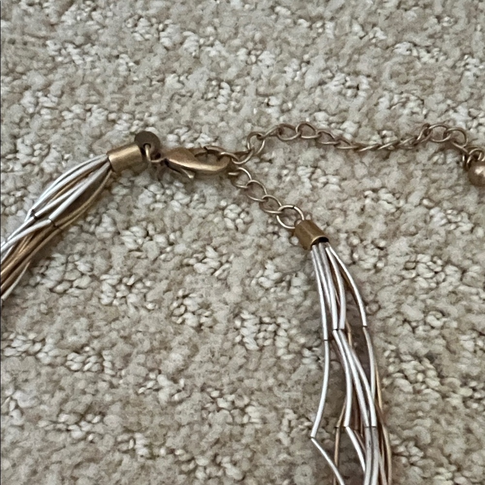 Chico’s Elegant Gold and Silver Necklace - Picture 4 of 8